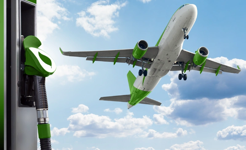 Choose an airline that is investing in biofuels 