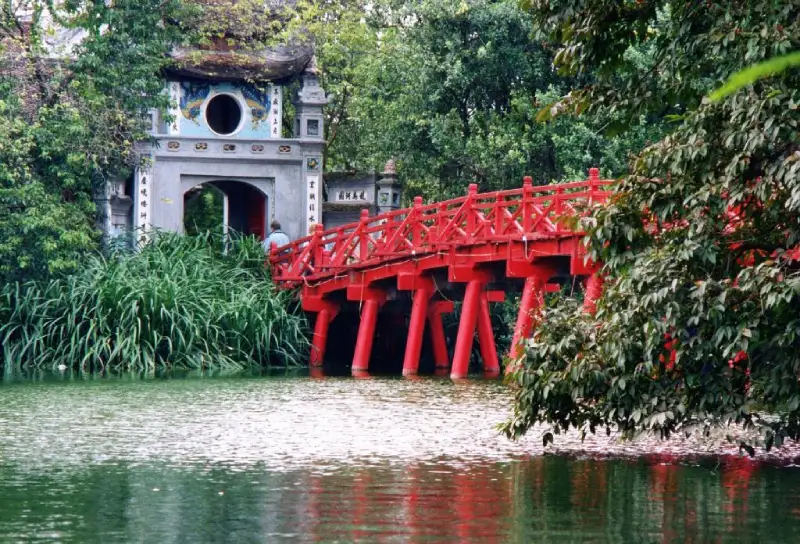 Hoan Kiem Lake and Ngoc Son Temple 
