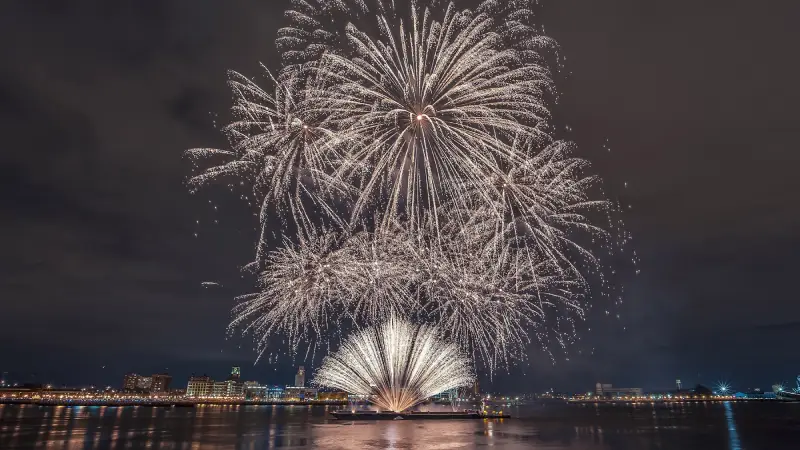 New year eve celebration with fireworks in Greater Philadelphia