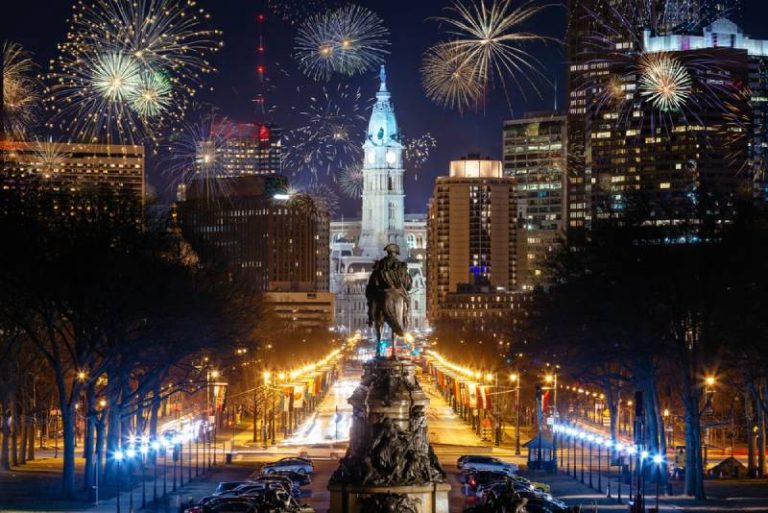 New year scene in greater Philadelphia