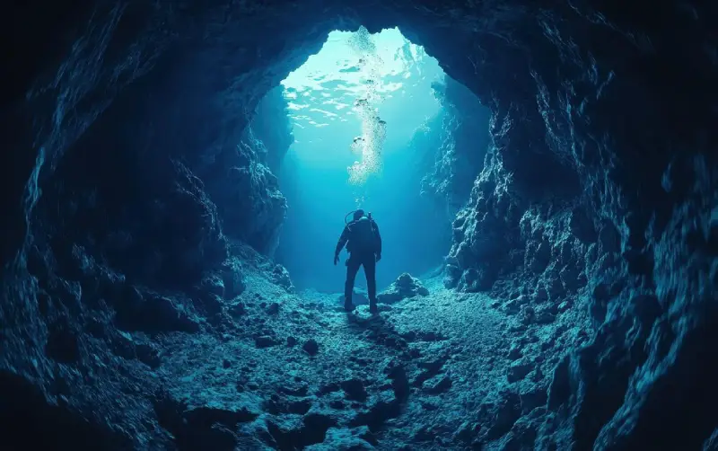 Cave diving 